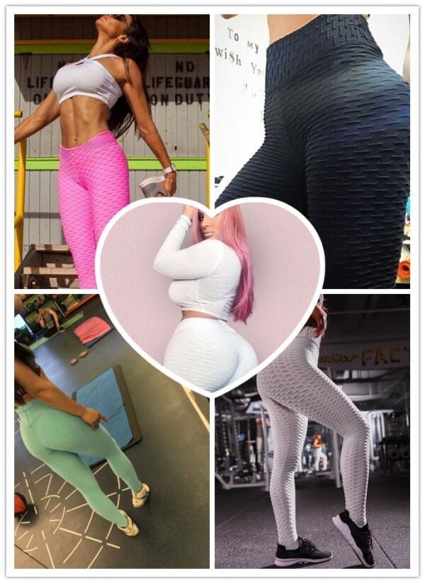 Booty Lifting Anti Cellulite Scrunch Leggings With Pocket - Image 5