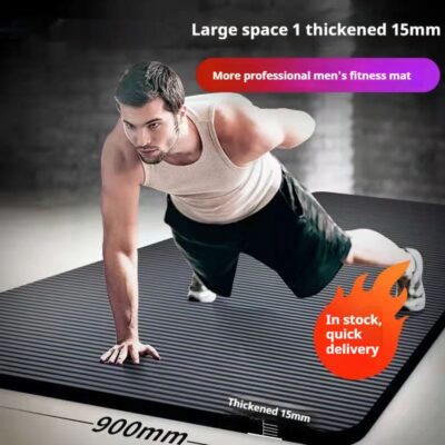 Non-Slip Yoga Mat — Extra Thick, Joint-Cushioning, Sweat-Resistant | Home & Studio